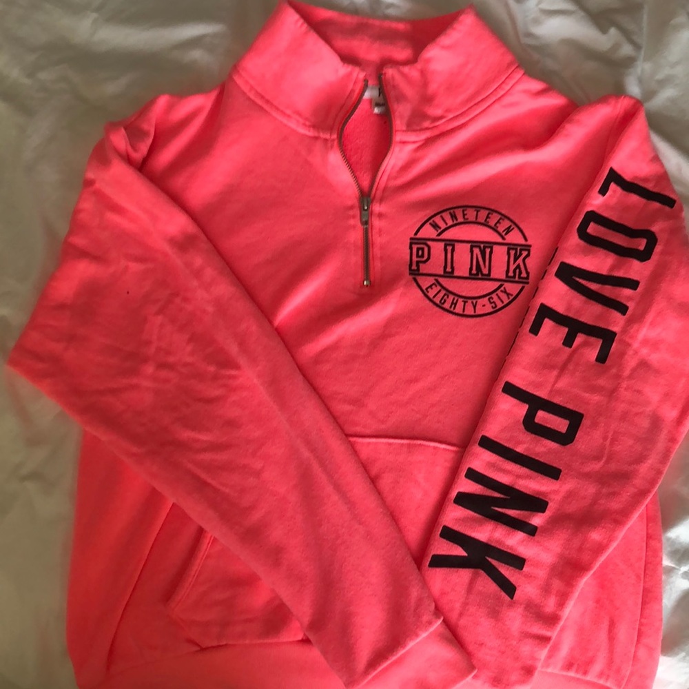 PINK quarter zip sweatshirt